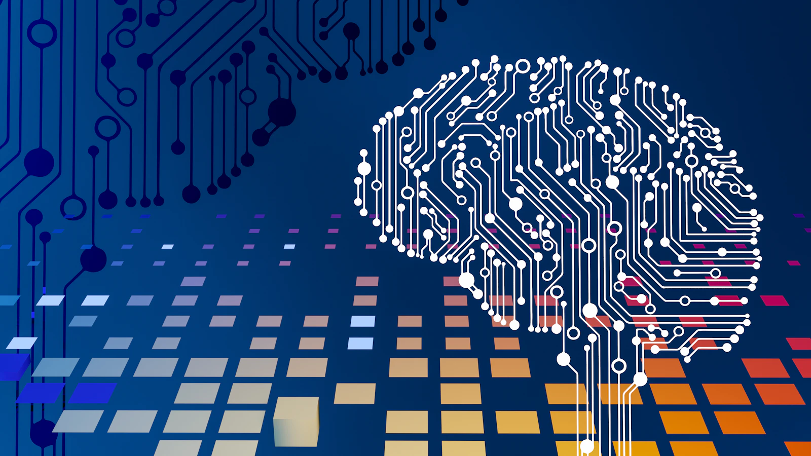 An abstract 3D render representing artificial intelligence