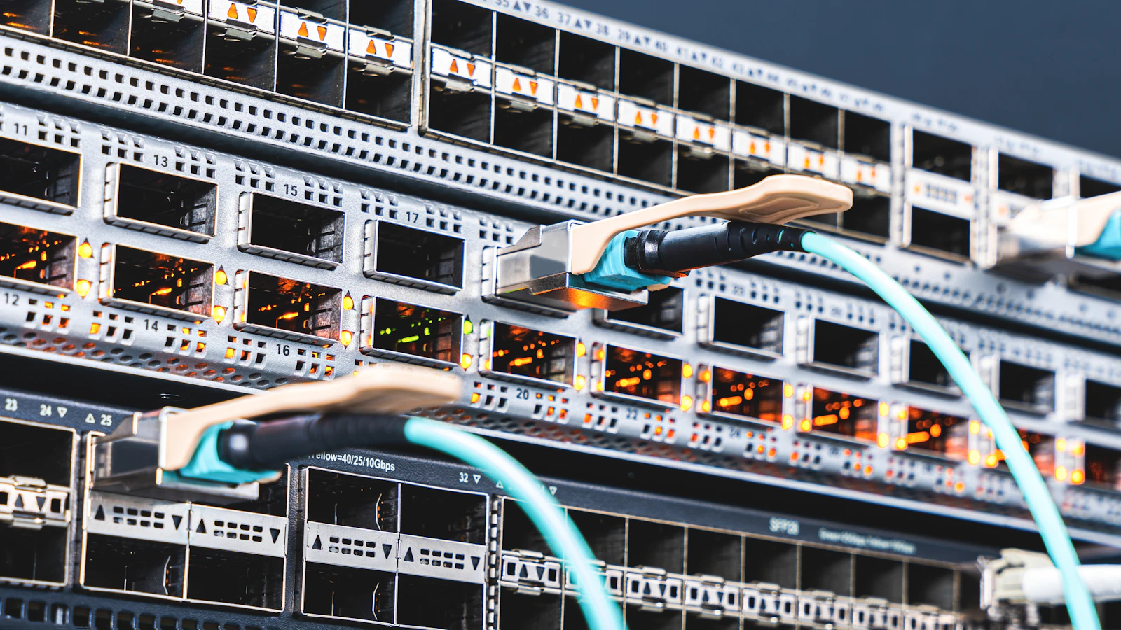 A high speed network switch used in a home lab setup
